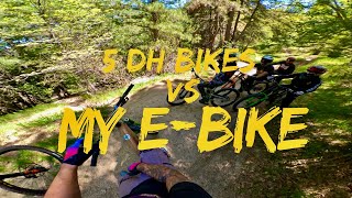 |EP 6| E-BIKE vs 5 DH BIKE