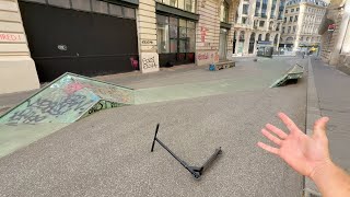 RIDING A SKATEPARK IN THE STREETS OF PARIS!