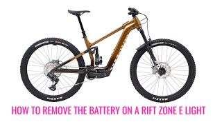 How to remove the battery on a Marin Rift Zone...
