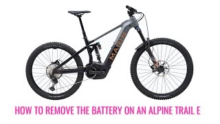 How to remove the battery on a Marin Alpine...