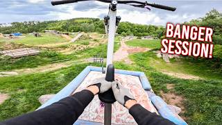 BANGER TRICKS in unser riesiges AIRBAG üben!...