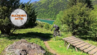Mountainbiken in Artouste Bike Park, Pyreneeën.