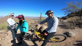 Riding a trail way to hard for our skill level 