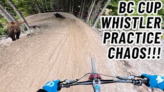 BC Cup Whistler DH Race Practice Day Was WILD!!!
