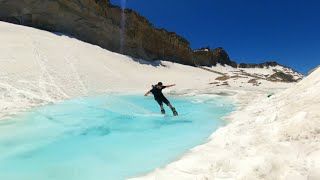 Fountain Of Youth: Glacial Pond Snowboard Skim