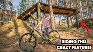 RIDING THIS CRAZY FEATURE ON A PRO LEVEL TRAIL!