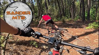 Lachen tijdens Enduro in de Ardeche met een eMTB.