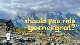 Riding Gornergrat, Switzerland - a trail with...