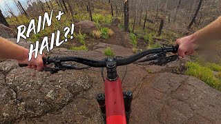Ripping downhill in a DOWNPOUR?!