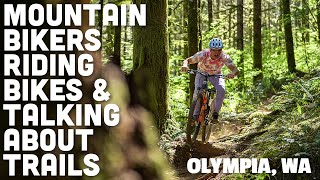 Mountain Bikers Riding Bikes, Talking Trails |...