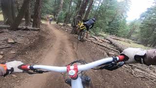 Mountain bike going on fast lane 