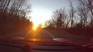 My drive to work with sunrise