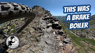Relentlessly long and steep descent - Pyrenees...