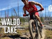 Mountain Biking Waldo Lake near Oakridge, Oregon