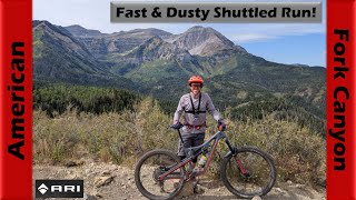 Flying down American Fork Canyon in fall...
