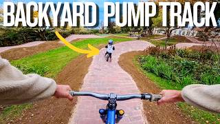 BUILDING MY SON THE ULTIMATE BACKYARD PUMP TRACK!!
