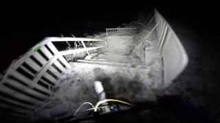 nightride in the snow + crash and annoying...