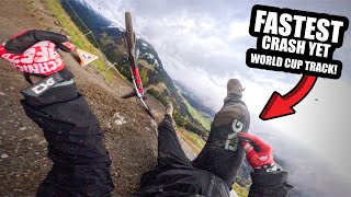 I CRASHED AT FULL SPEED ATTEMPTING A UCI DH...