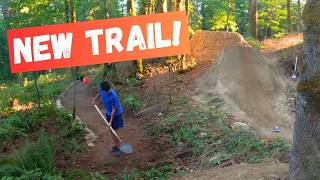 Building a FULL NEW TRAIL in my Backyard!!