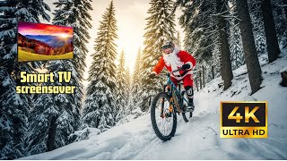 Christmas MTB Screensaver 4K | Santa Claus...