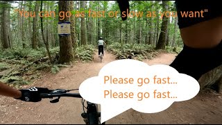 Following a Beginner on an Intermediate Trail...