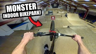 RIDING THIS MONSTER INDOOR BIKEPARK ON MY...