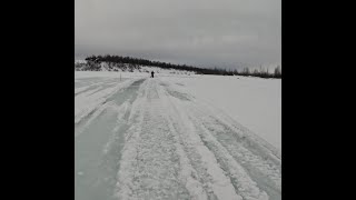 Traveling 70 miles along ice shelves to a...