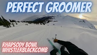 Rhapsody Bowl is GROOMED at Whistler  This is...