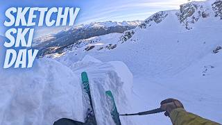 Skiing some sketchy lines on Whistler and...