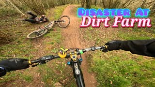 Dirt Farm..  Disaster on the trail.   #Mtb ...