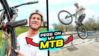 BMX PEGS ON MY MOUNTAIN BIKE - MTBMX IS THE...