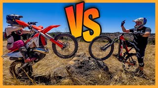 Can a MTB keep up with a DIRT BIKE? Let’s...