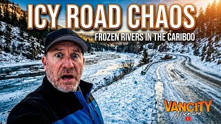 Icy Roads and Frozen Rivers in the Cariboo