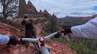 Funny moments on sedona and i crash ️#mtb