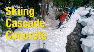 Backcountry Skiing Icy Conditions In Classic...