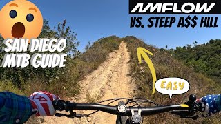 Amflow Avinox demo ride vs. steep hill San...