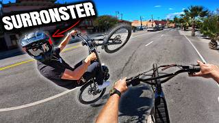 RIDING OVER POWERED E-MOTOR BIKES WITH SURRONSTER