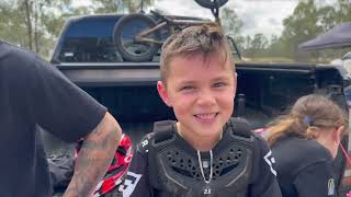 Noahs first time riding a Yamaha 50!!