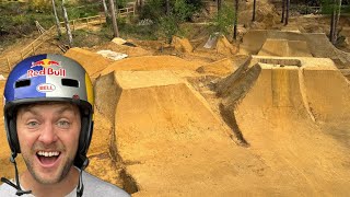 RIDING EVERY DIRT JUMP AT THE NEW BIKE PARK!!