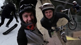 Snowskate und neue Tricks - MTB Dirt Jump |...