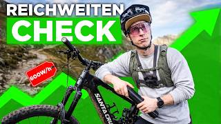 Reichweite gecheckt: 600 Wh + 250Wh Powermore...