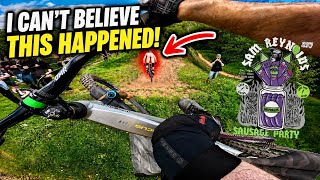 Riding the BIGGEST line at the bike park…...