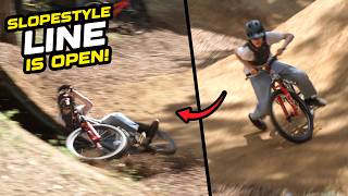 MY NEW MTB SLOPESTYLE LINE IS OPEN TO THE...