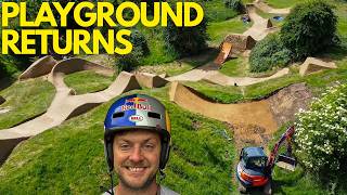 WE REBUILT THE PLAYGROUND AND RODE IT!!