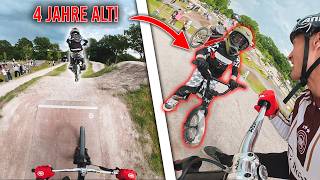4 jähriger springt, Bike Event bei Hamburg...