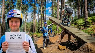 IF HE SURVIVES THE MINI BIKE - HE GETS SPONSORED!!