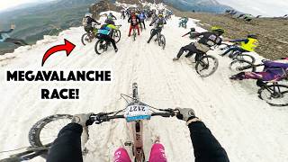 MEGAVALANCHE Race Run! Huge CRASH!