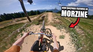 RIDING THE NEWEST FEATURES IN MORZINE BIKEPARK!