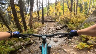 Fall colors and backcountry singletrack near...