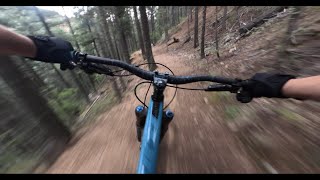 nonstop downhill singletrack descent MTB POV...